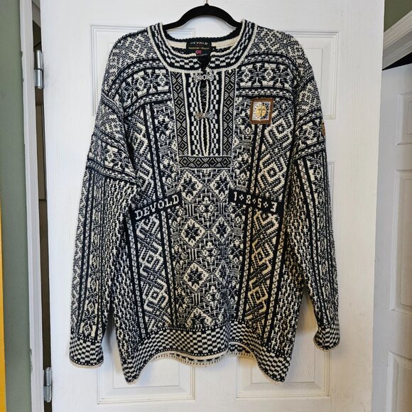 Devold of Norway 1853 Vintage 100% Wool Nordic Sweater (S) - Picture 2 of 16